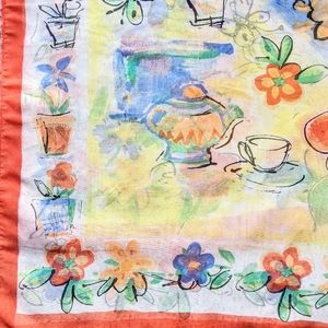 🧡 Sheer Square Floral Scarf #hundredsofscarves